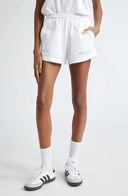 Sporty & Rich Hotel du Cotton Disco Shorts White at Nordstrom,