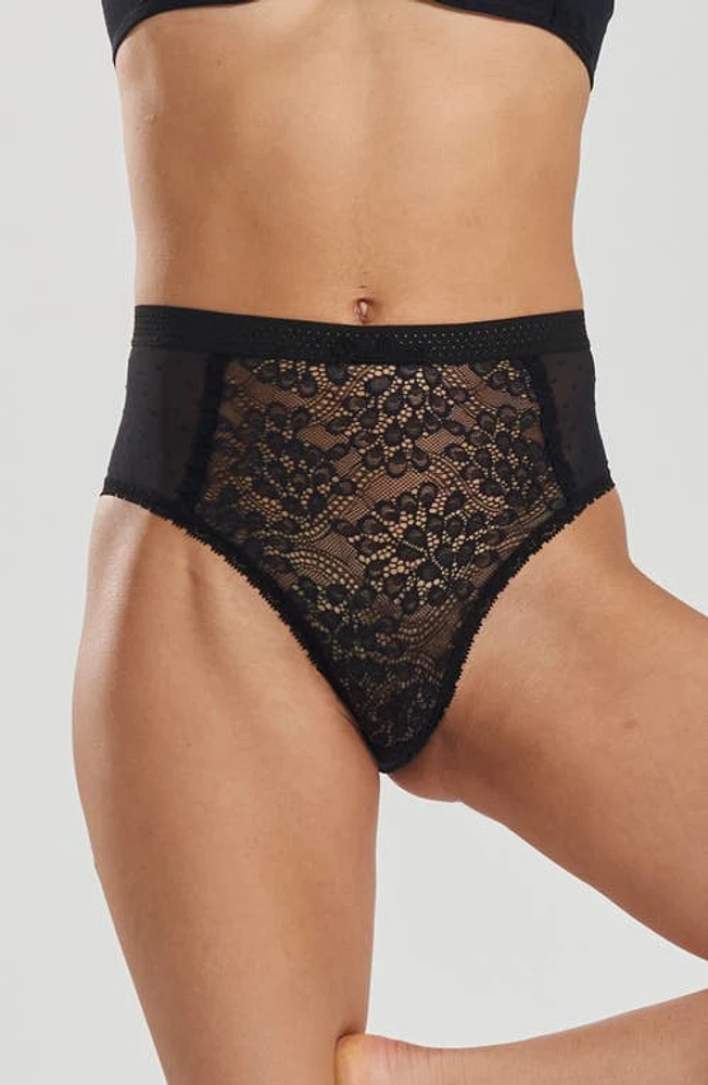 Peachaus Betony Recycled-Tulle High-Rise Underwear Volcanic Black at Nordstrom,