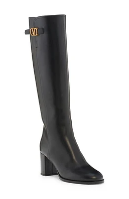 Valentino Garavani VLOGO Signature Tall Boot 0No Nero at Nordstrom,