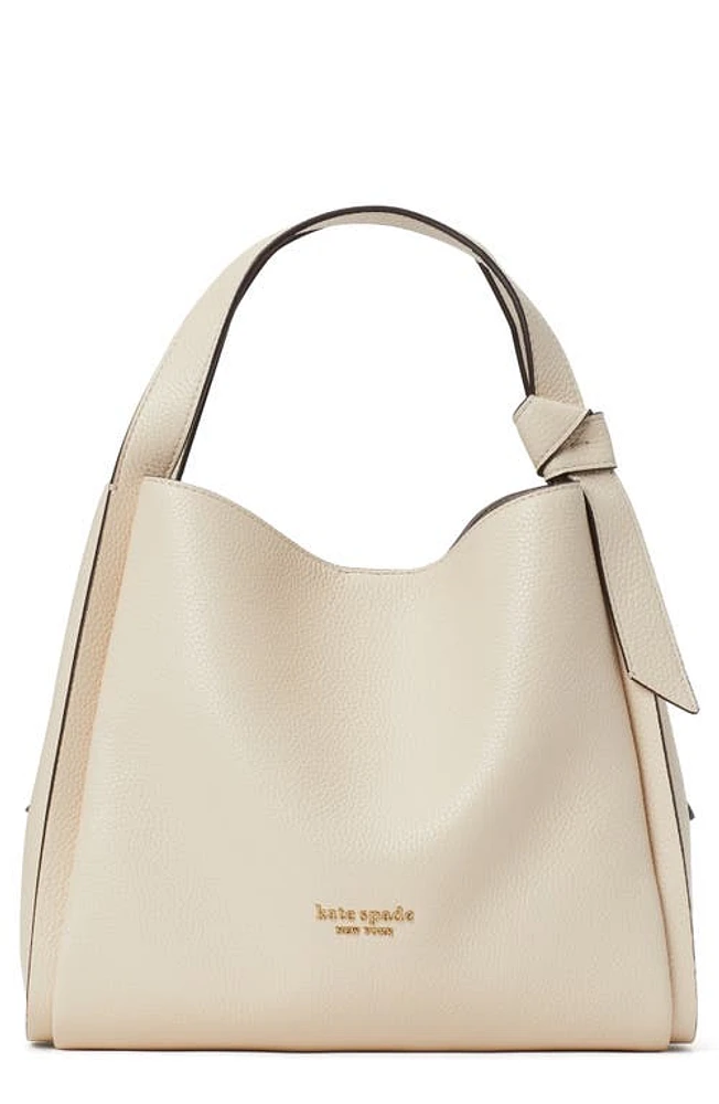 Kate Spade New York knott medium leather tote in Milk Glass at Nordstrom