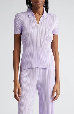 Pleats Please Issey Miyake Monthly Colors April Pleated Top Purple Onion at Nordstrom,