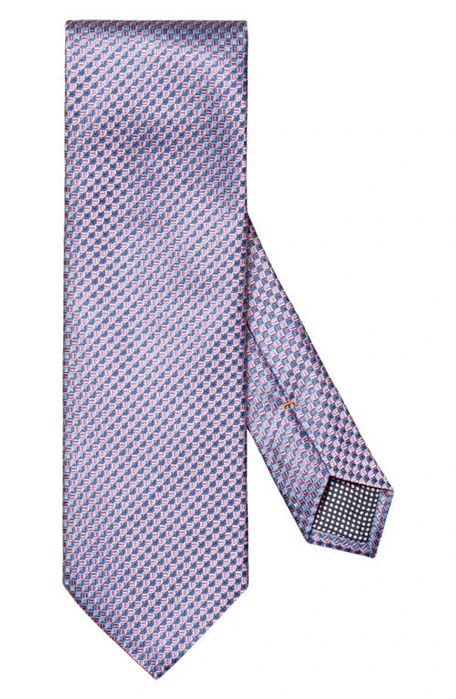 Eton Geometric Silk Tie in Medium Pink at Nordstrom