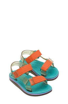 Mini Melissa Kids' Papete Rider Sandal in Yellow/Blue/Lilac at Nordstrom, Size 11 M