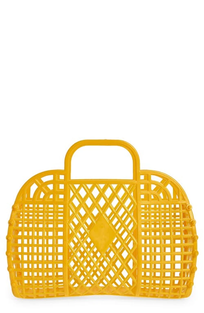 Ruby & Ry Kids' Basket Weave Tote in Yellow at Nordstrom