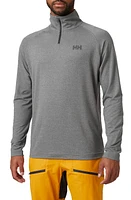 Helly Hansen Verglas Half Zip Midlayer Pullover Ebony Grey at Nordstrom,