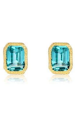 Lafonn Fancy Lab Created Sapphire Stud Earrings in Blue at Nordstrom