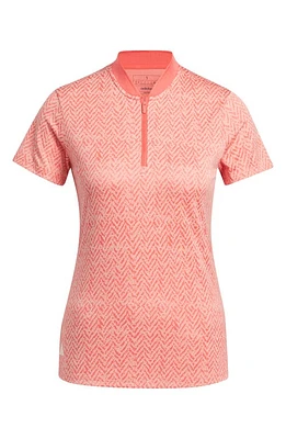 adidas Golf Ultimate365 Jacquard Performance Polo Preloved Scarlet at Nordstrom,