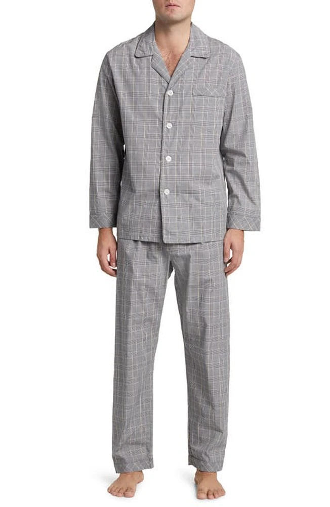 Majestic International Coopers Plaid Woven Cotton Pajamas in Glen Plaid at Nordstrom, Size Small