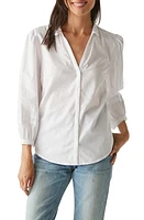 Michael Stars Jette Cotton Button-Up Top White at Nordstrom,