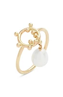 Poppy Finch Bubble Cultured Pearl Ring Pearl/14K Yellow Gold at Nordstrom,