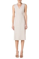 Akris Sleeveless Stretch Silk Crepe Sheath Dress 031-Greige at Nordstrom,