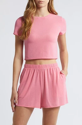 Open Edit Dreamy Rib Baby T-Shirt at Nordstrom,