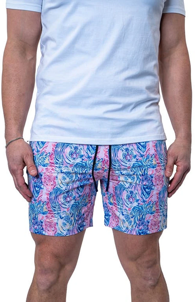 Maceoo Swim Lion Fadedtigers Navyblue Trunks at Nordstrom,