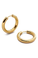 Monica Vinader Essential Tube Hoop Earrings in 18Ct Gold Vermeil at Nordstrom