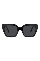 CELINE 56mm Cat Eye Sunglasses in Shiny Black /Smoke at Nordstrom