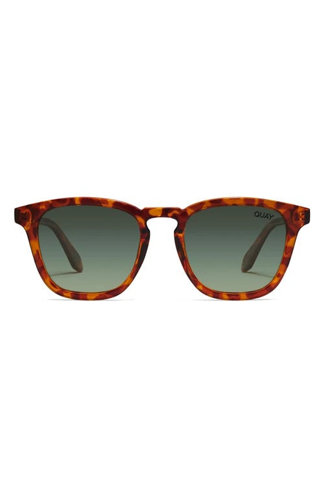 Quay Australia Jackpot 44mm Polarized Small Round Sunglasses in Honey Tortoise /Sage Polar at Nordstrom