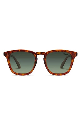 Quay Australia Jackpot 44mm Polarized Small Round Sunglasses in Honey Tortoise /Sage Polar at Nordstrom