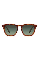 Quay Australia Jackpot 44mm Polarized Small Round Sunglasses in Honey Tortoise /Sage Polar at Nordstrom