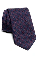 Jack Victor Noble Houndstooth Tie in Plum at Nordstrom