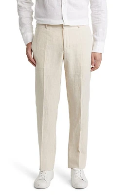 Nordstrom Trim Fit Linen Trousers at Nordstrom,