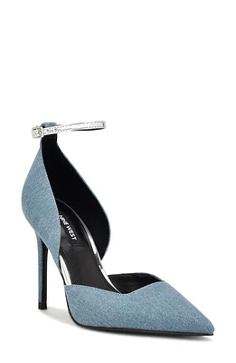 Nine West Finda Pointed Toe Pump in Dark Blue 400 at Nordstrom, Size 11