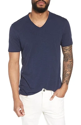 John Varvatos Slim Fit Slub Jersey V-Neck T-Shirt at Nordstrom,