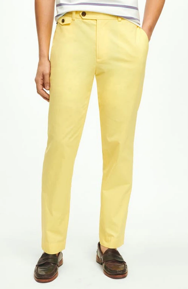 Brooks Brothers Stretch Supima Cotton Poplin Chinos Pantone Popcorn at Nordstrom, X