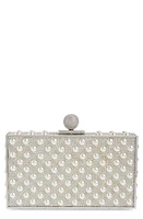 SOPHIA WEBSTER Clara Crystal Box Clutch in Silver And Pearl at Nordstrom