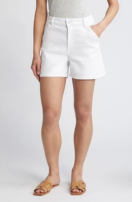 Mavi Jeans Kylie High Waist Twill Shorts White Feather Blue at Nordstrom,