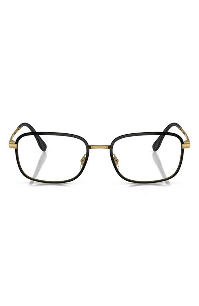 Ray-Ban 52mm Pillow Optical Glasses in Black Gold at Nordstrom