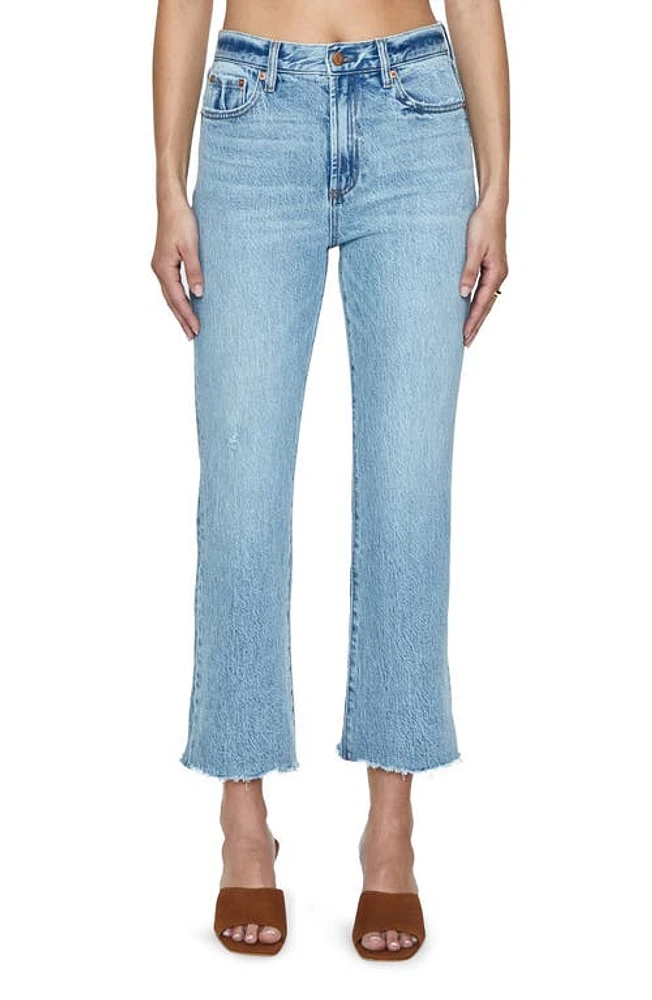 Pistola Ally Raw Step Hem High Waist Crop Bootcut Jeans Provence Vintage at Nordstrom,