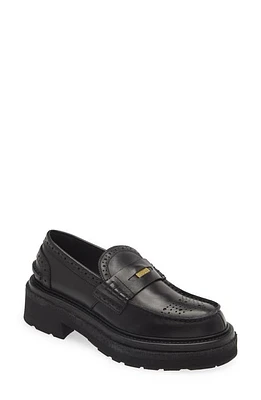 Sacai Brogue Platform Penny Loafer Black at Nordstrom,