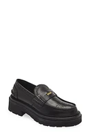 Sacai Brogue Platform Penny Loafer Black at Nordstrom,