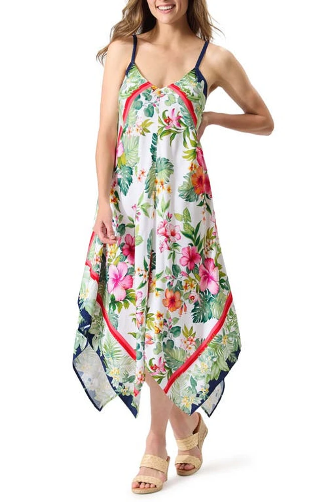 Tommy Bahama Flora Cover-Up Scarf Dress White at Nordstrom,