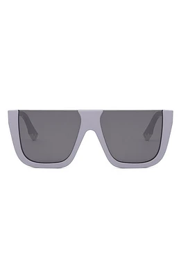 'Fendi Way Flat Top Sunglasses in Shiny Violet /Smoke at Nordstrom