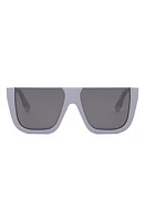 'Fendi Way Flat Top Sunglasses in Shiny Violet /Smoke at Nordstrom