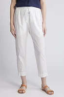 XÍRENA Draper Tie Waist Crop Cotton Pants at Nordstrom,