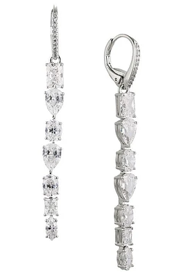 Nadri RSVP Cubic Zirconia Linear Earrings in Rhodium at Nordstrom