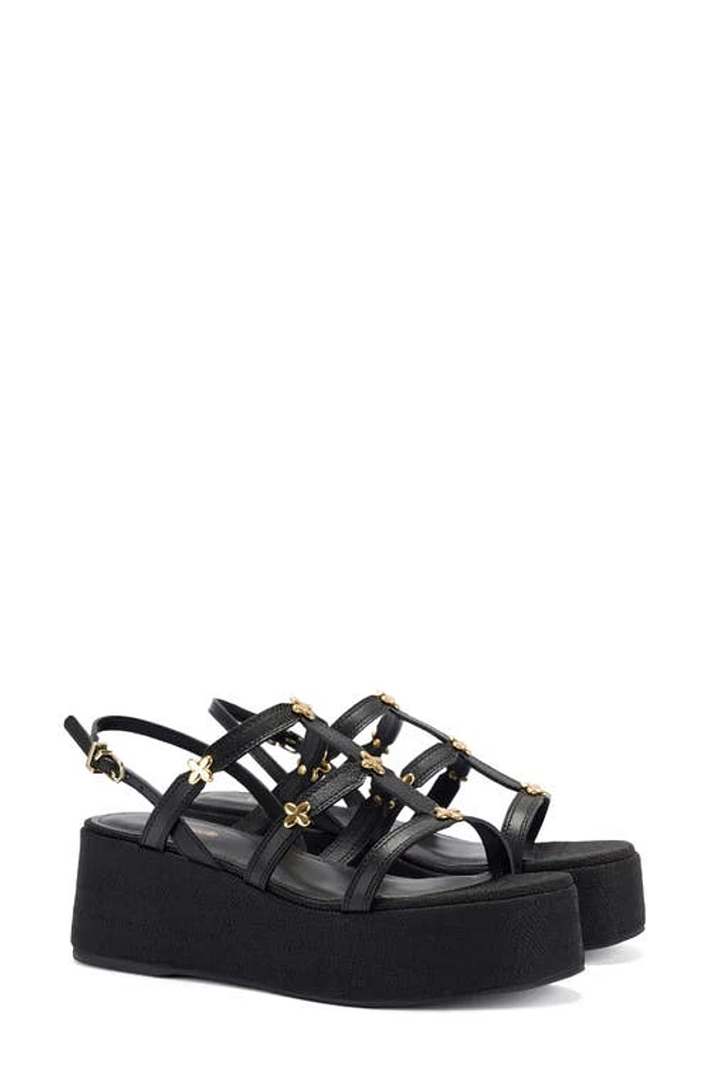 Larroudé Harmony Platform Sandal Black at Nordstrom,