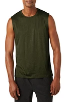 Beyond Yoga Featherweight Freeflo Muscle Tank Olive Heather at Nordstrom,