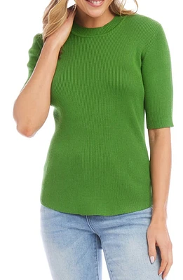 Karen Kane Rib Short Sleeve Sweater at Nordstrom,