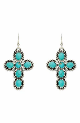 Petit Moments Springs Cross Drop Earrings in Silver at Nordstrom