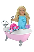 Teamson Kids Sophia's Bath Tub & Shower Accessories Set in Light Pink/White/Light Blue at Nordstrom