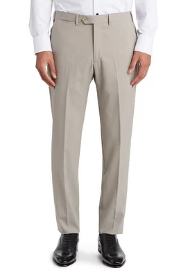 Emporio Armani Flat Front Wool Pants in Tan at Nordstrom, Size 58 Eu