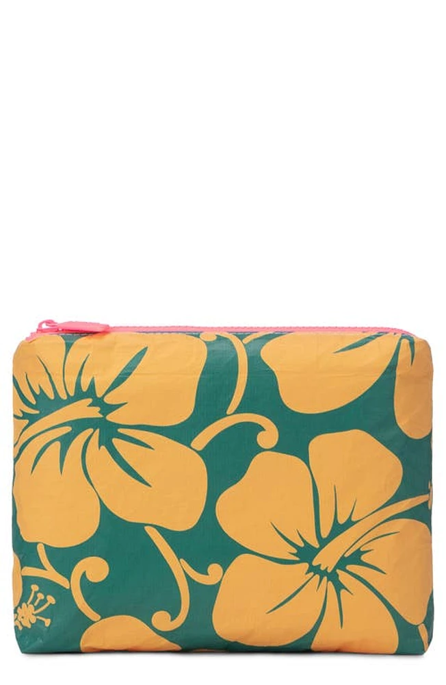 Aloha Collection Small Hana Hou Water Resistant Tyvek Zip Pouch in Tangelo at Nordstrom