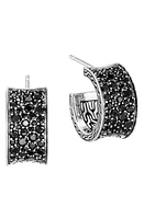 John Hardy Classic Black Sapphire Pavé Hoop Earrings at Nordstrom