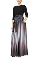 SLNY Tie Waist Ombrè Skirt Gown at Nordstrom,