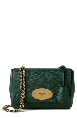 Mulberry Lily Heavy Grain Leather Convertible Shoulder Bag in Mulberry Green at Nordstrom