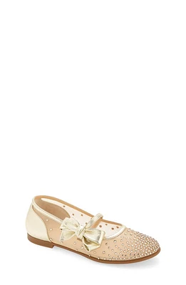 Christian Louboutin Melodie Crystal Embellished Mary Jane Flat Version Platine at Nordstrom,