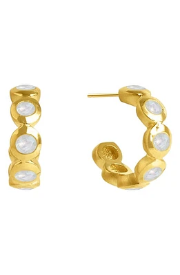 Dean Davidson Signature Eternity Huggie Hoop Earrings in Moonstone/gold at Nordstrom